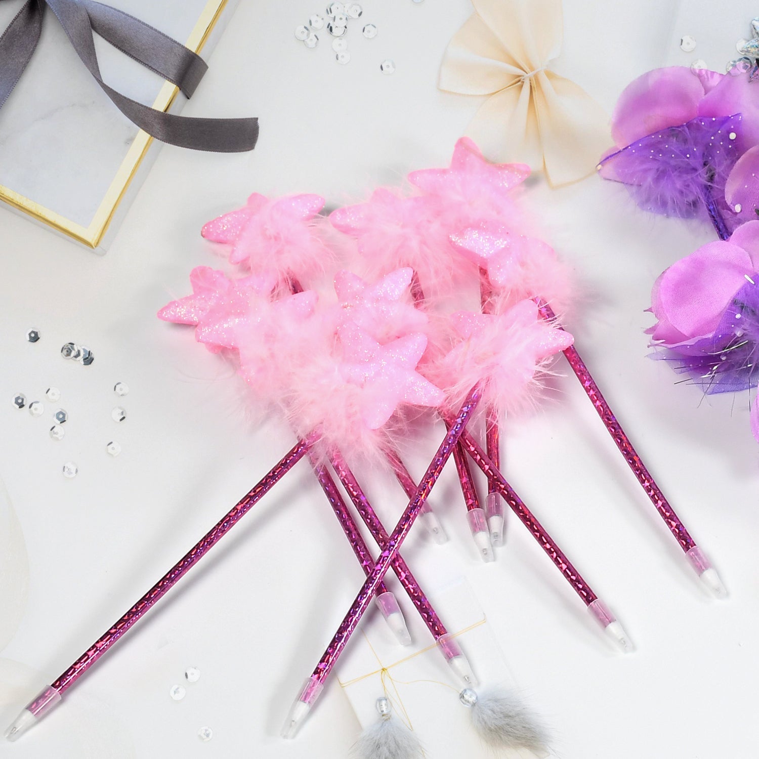 1172 Fashion Rose Flower & Star Design Ball Pen Smooth Writing For Wedding , Events & Multiuse Pen ( Set Of 5pc) DeoDap 1172 Fashion Rose Flower & Star Design Ball Pen Smooth Writing For Wedding , Events & Multiuse Pen ( Set Of 5pc) DeoDap